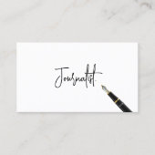 手書きスクリプトジャーナリストの名刺 名刺 (正面)