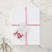 手書きスクリプトジョイクリスマスホリデー ギフトタグ (より糸付き)