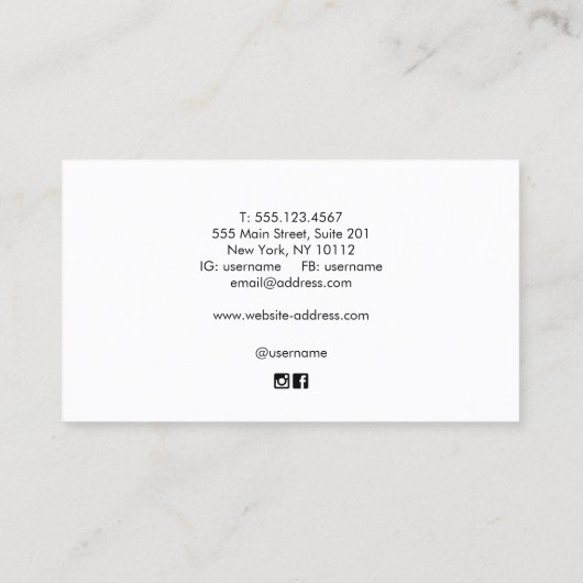 手書きスクリプトソーシャル淡い色のイエローグラデーション 名刺 (裏面)