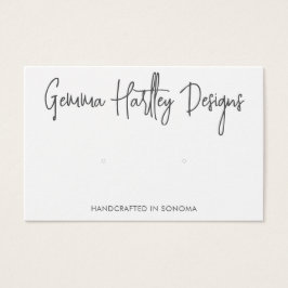 手書きスクリプトタイポグラフィイヤリング表示カード