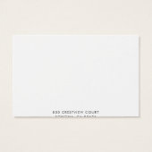 手書きスクリプトタイポグラフィイヤリング表示カード (裏面)