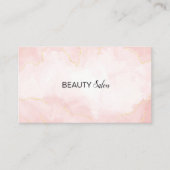 手書きスクリプトタイポグラフィバラ金ゴールドブラック文字 名刺 (正面)