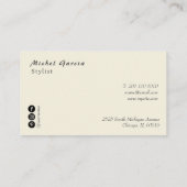 手書きスクリプトタイポグラフィピンクローズフラワー 名刺 (裏面)