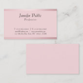 手書きスクリプトテンプレートエレガントバラ金ゴールド 名刺 (正面/裏面)