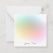 手書きスクリプトトレンディーカラフルテンプレート ノートカード (裏面)