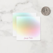 手書きスクリプトトレンディーカラフルテンプレート ノートカード (正面/裏面インサイチュ)