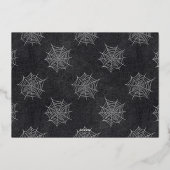 手書きスクリプトハッピーハローウィン写真 箔シーズンカード (裏面)