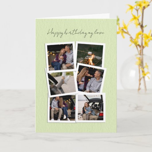 手書きスクリプトハッピーバースデーカーカスタムド – Ph カード (黄色い花)