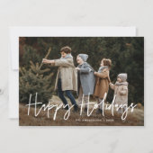 手書きスクリプトハッピーホリデーQRコード2写真 シーズンカード (正面)