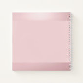 手書きスクリプトバラ金ゴールドのエレガント色 ノートブック (裏面)