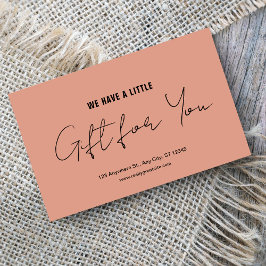 手書きスクリプトピンク&ブラックギフト証明書