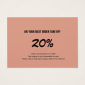 手書きスクリプトピンク&ブラックギフト証明書 (裏面)