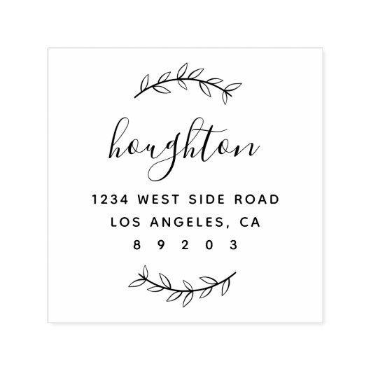 手書きスクリプトファミリ名差出人住所 セルフインキングスタンプ (デザイン)