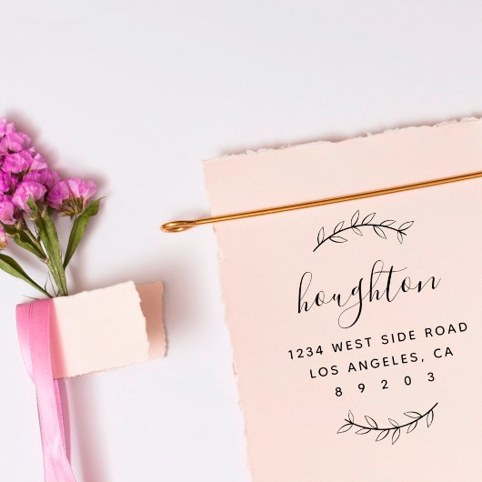 手書きスクリプトファミリ名差出人住所 セルフインキングスタンプ