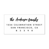 手書きスクリプトファミリ名差出人住所 セルフインキングスタンプ (デザイン)