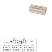 手書きスクリプトファミリ姓差出人住所 ラバースタンプ (押印)