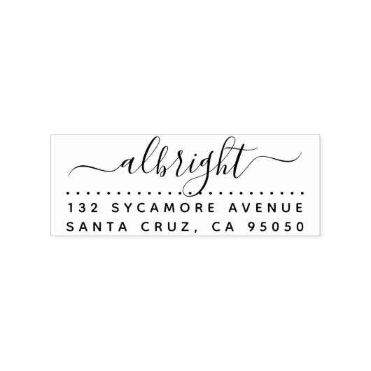 手書きスクリプトファミリ姓差出人住所 ラバースタンプ (インプリント)