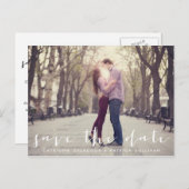 手書きスクリプトフォトポストカードを保存 案内ポストカード (正面/裏面)