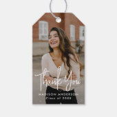 手書きスクリプトフォト卒業ありがとう ギフトタグ (正面)