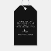 手書きスクリプトフォト卒業ありがとう ギフトタグ (裏面)