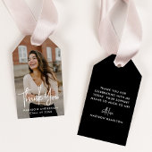 手書きスクリプトフォト卒業ありがとう ギフトタグ