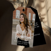 手書きスクリプトフォト卒業ありがとう ギフトタグ