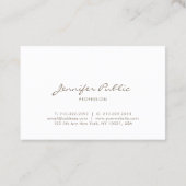 手書きスクリプトフォントクリーン美ユニークしい 名刺 (裏面)