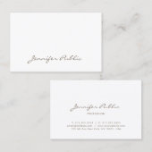 手書きスクリプトフォントクリーン美ユニークしい 名刺 (正面/裏面)