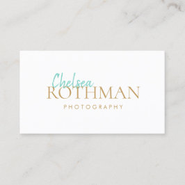 手書きスクリプトフォントシンプル白 名刺