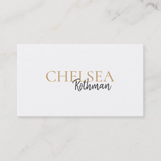 手書きスクリプトフォントタイポグラフィ 名刺 (正面)