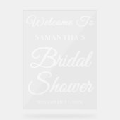 手書きスクリプトブライダルシャワーへようこそ アクリルサイン (正面)