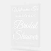 手書きスクリプトブライダルシャワーへようこそ アクリルサイン (傾斜)