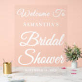 手書きスクリプトブライダルシャワーへようこそ アクリルサイン (ウェディング)