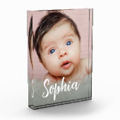 手書きスクリプトベビーガール名縦写真 フォトブロック (左)