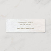 手書きスクリプトホワイトウッドイヤリングディスプレイミニ スキニー名刺 (裏面)