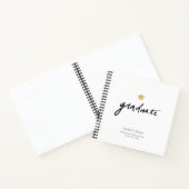 手書きスクリプトホワイトフォトコラージュ卒業 ノートブック (内部)