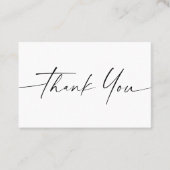 手書きスクリプトホワイトミニサンキューカード 名刺 (正面)