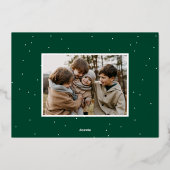 手書きスクリプトメリークリスマス2写真 箔シーズンカード (裏面)