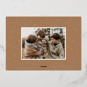 手書きスクリプトメリークリスマス2写真 箔シーズンカード (裏面)