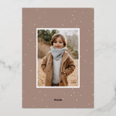 手書きスクリプトメリークリスマス2写真 箔シーズンカード (裏面)