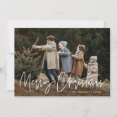 手書きスクリプトメリークリスマスQRコード2写真 シーズンカード (正面)