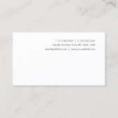 手書きスクリプトモダンのミニマルテンプレート 名刺 (裏面)