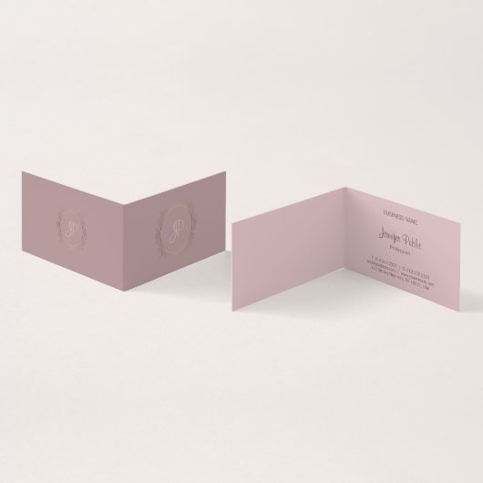 手書きスクリプトモダンエレガントテンプレートトレンディー 名刺 (内部&外部)