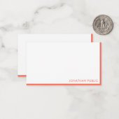 手書きスクリプトモノグラエレガントムシンプル ノートカード (正面/裏面インサイチュ)