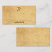 手書きスクリプトモノグラムクラシックヴィンテージルック ノートカード (正面/裏面)