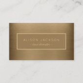 手書きスクリプトラグジュアリーメタリックホームデコレーター 名刺 (正面)