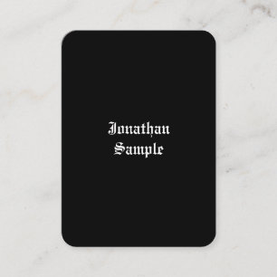 手書きスクリプトヴィンテージレトロルック白黒 名刺