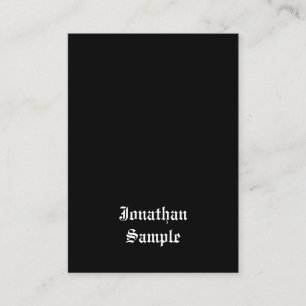 手書きスクリプトヴィンテージレトロルック白黒 名刺