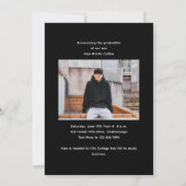 手書きスクリプト写真 卒業 案内状 (裏面)