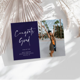 手書きスクリプト卒業発表カード 案内状